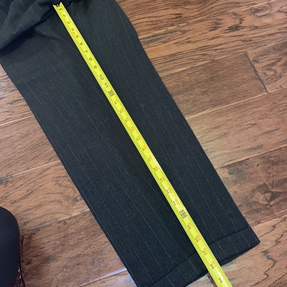 Man in Wool charcoal Gray pinstripe suit mens professional business jacket pants - Picture 14 of 16